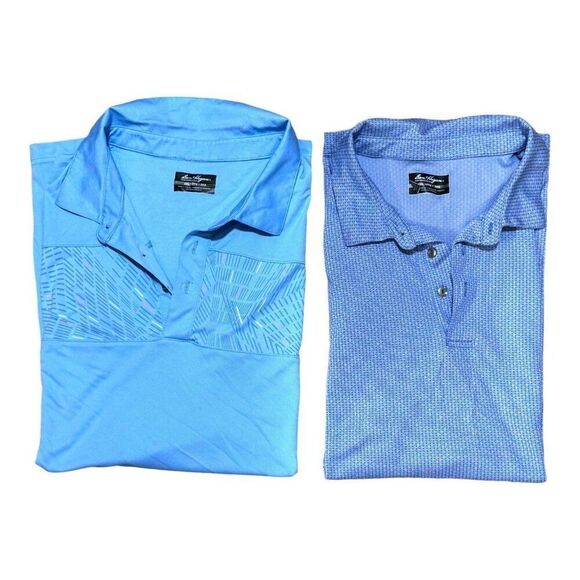Ben Hogan Mens Performance Polo Shirts Lot of 2 2XL XXL Blue Short Sleeve Golf - Picture 1 of 10